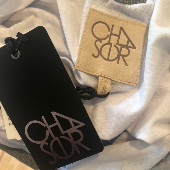 Chaser Take me to Montauk white tank low back t shirt size small - Picture 8 of 8